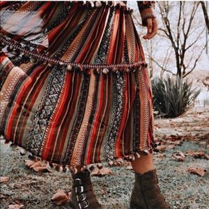 nwot | Pompom Rainbow Stripe Dress